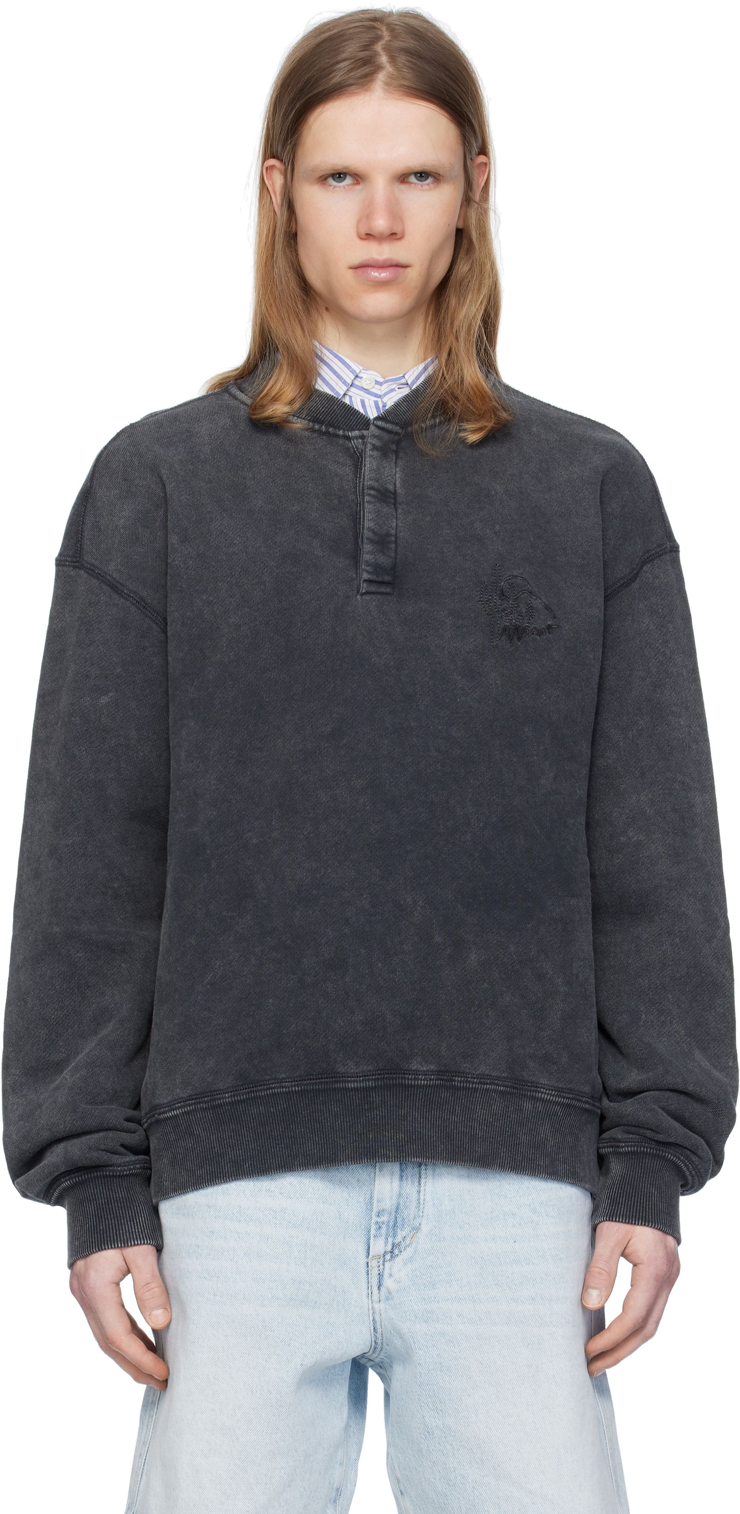 Pleteni pulover ISABEL MARANT Isabel Marant Mathias Sweatshirt Črna | SW0162HA-C2M01H, 0