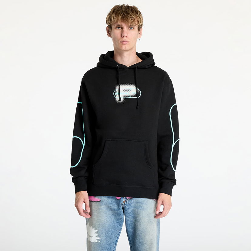 Pulover Pleasures Pixel P Hoodie Black Črna | P24F100 BLACK