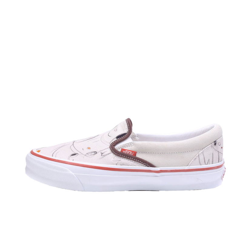 Superge in čevlji Vans Vault OG Classic Slip-On LX Javier Calleja Bela | VN0A32QN6Z9