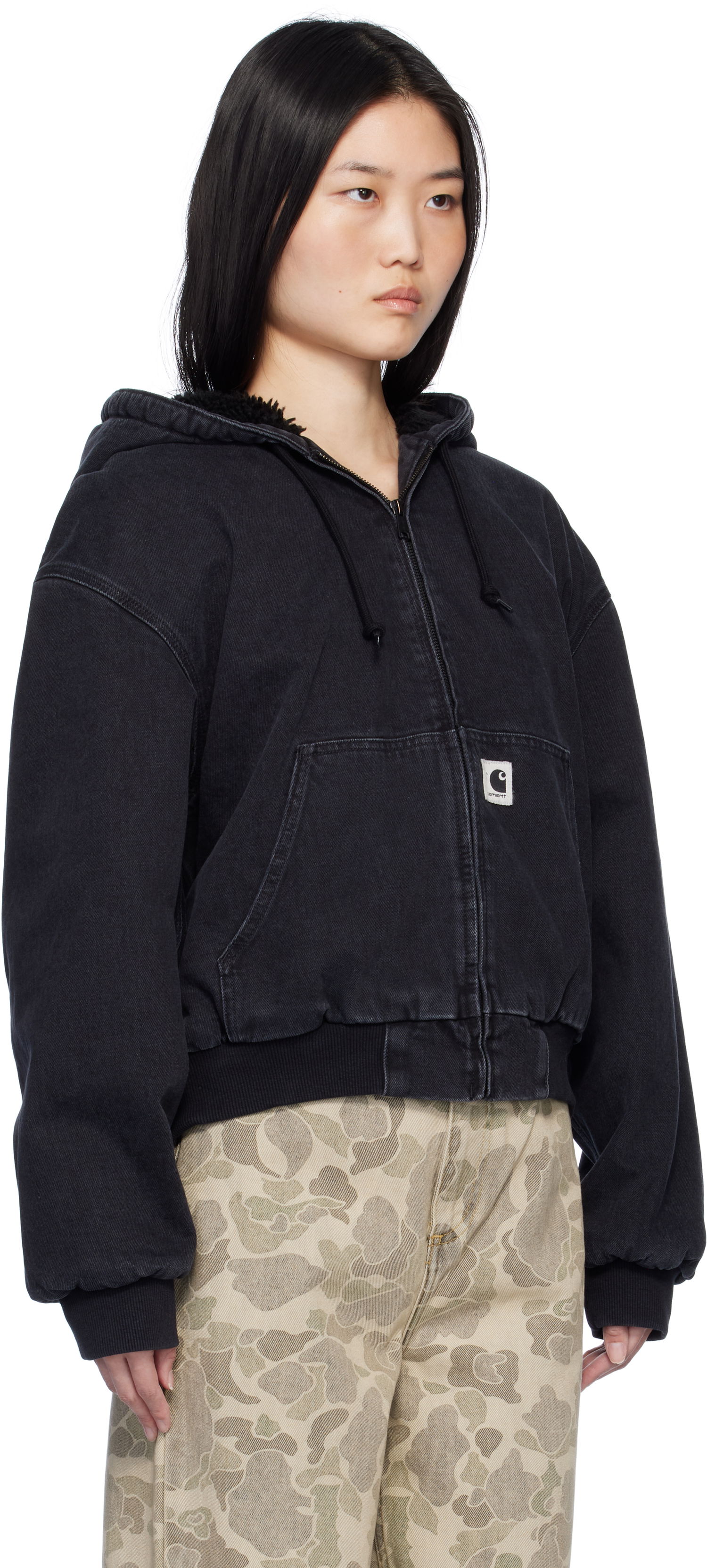 Pulover Carhartt WIP Active Denim Jacket Črna | I032240 8906, 1