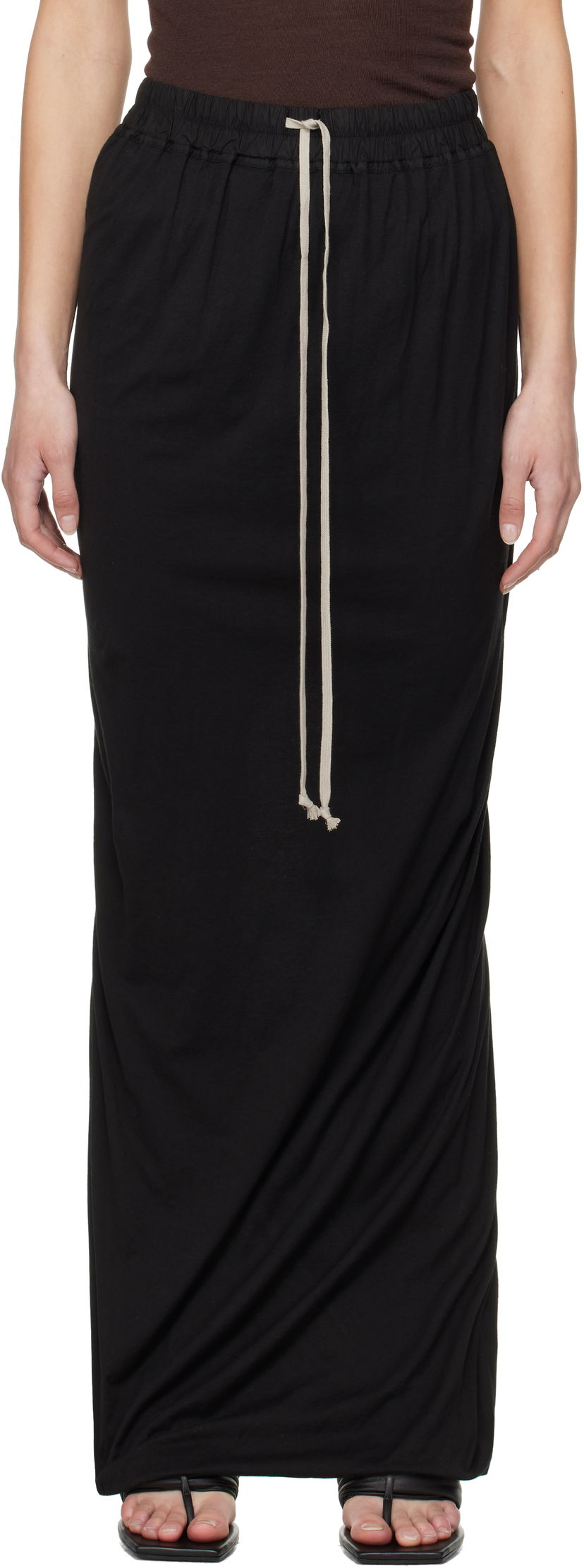 Krila Rick Owens Rick Owens DRKSHDW Hollywood Pull On Maxi Skirt Črna | DS01E3332 BHDB