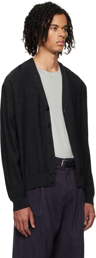 Pleteni pulover LEMAIRE Relaxed Cardigan Črna | TO1082 LK087, 1