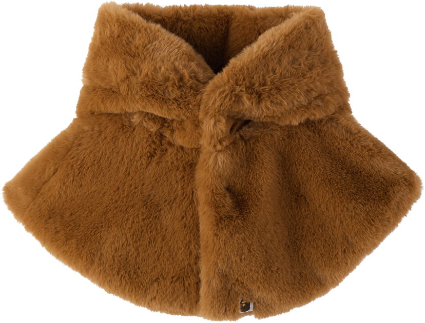 Šala BAPE Baby Milo Fluffy Cape Scarf Rjava | 002GDK803003K