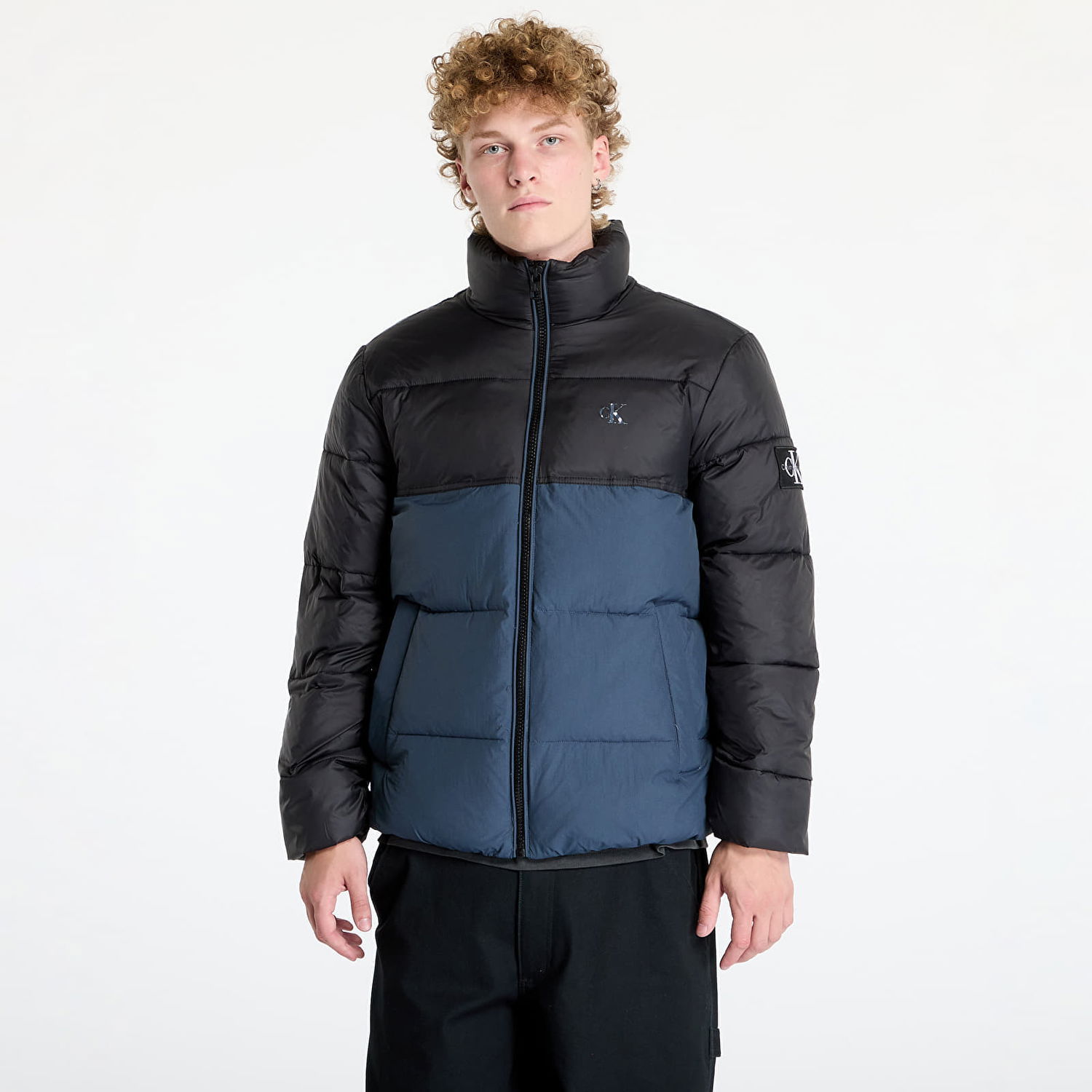 Puhovka CALVIN KLEIN Non Down Blocking Puffer Jacket Modra | J30J325584 PPK, 0