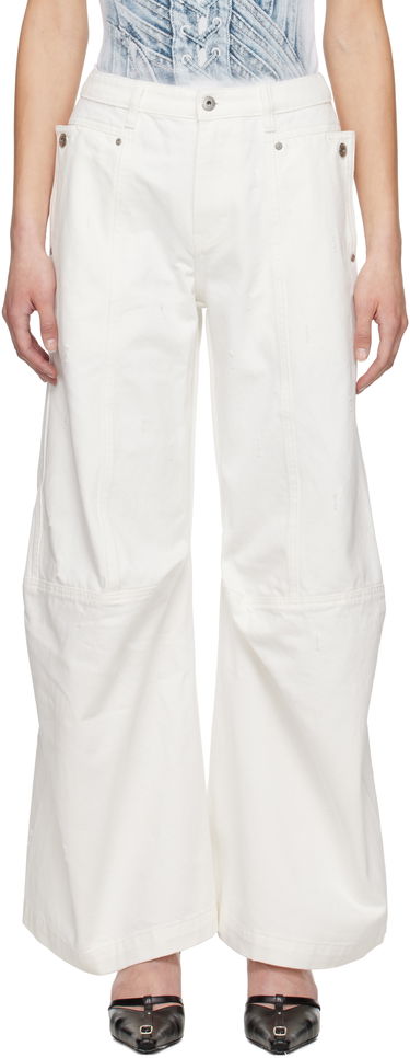 Cargo hlače Feng Chen Wang Feng Chen Wang Cargo Jeans Bela | FWS19TR03, 0