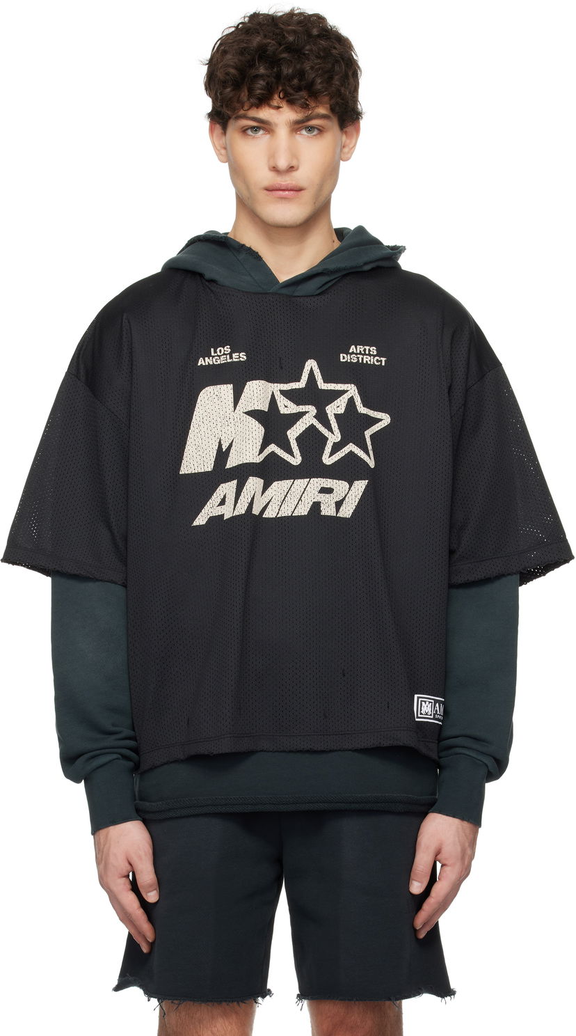 Dres AMIRI AMIRI MA Star Mesh Hoodie Črna | AMJYHD1092