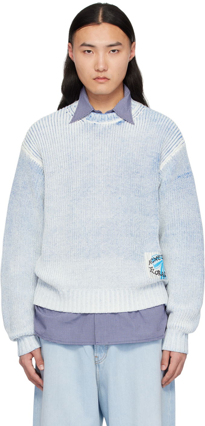 Pleteni pulover Acne Studios Patch Sweater Modra | B60322-, 0