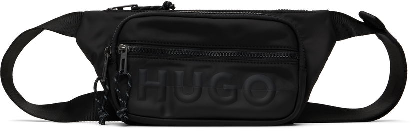 Torbice za okoli pasu BOSS Hugo Embossed-Logo Belt Bag Črna | 50543264