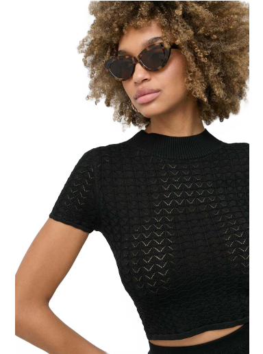 Krop-top GUESS Crop Top Črna | W3GR40.Z2U00