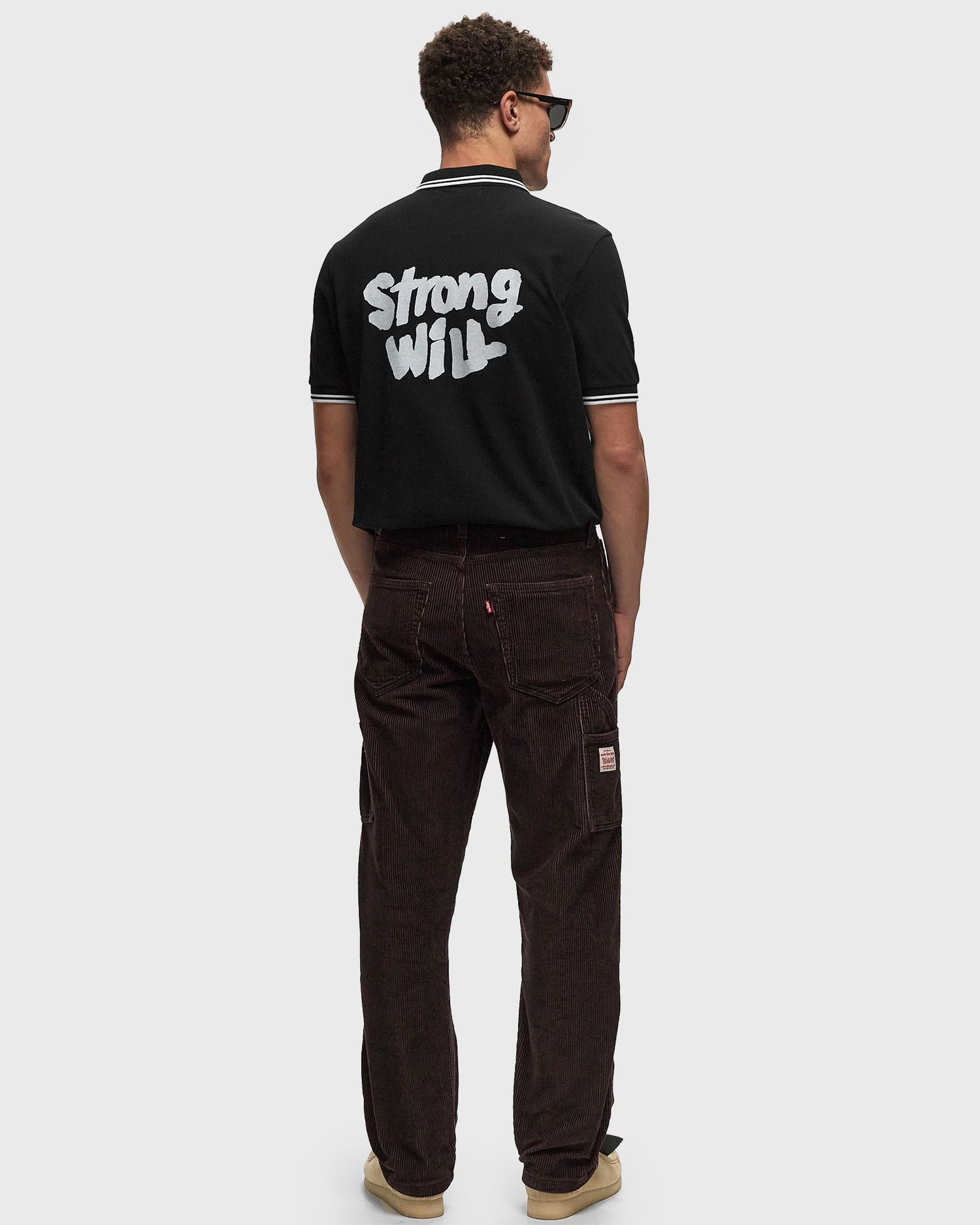 Polo majica Comme des Garçons Back Print Polo Black Črna | FN-T502-1, 1