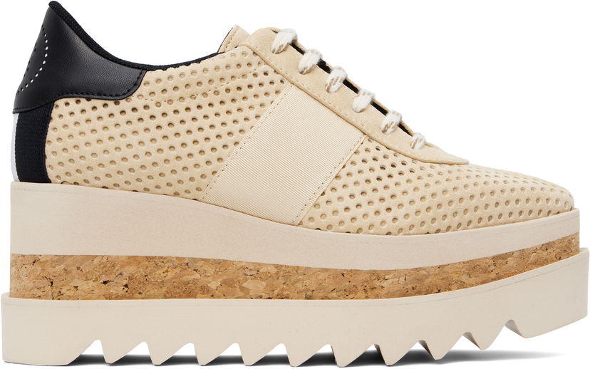 Oblačila Stella McCartney Stella McCartney Sneak-Elyse Platform Trainers Bež | 810542E00230