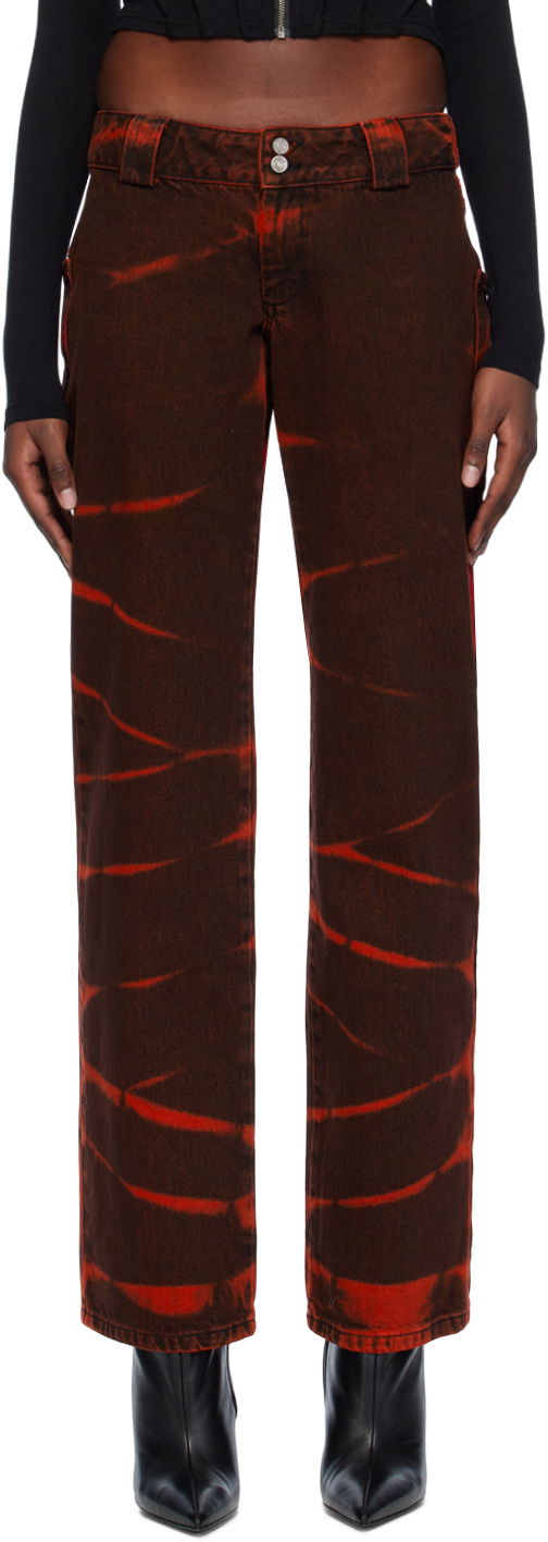 Kavbojke Miaou Miaou Toni Tie-Dye Jeans Rdeča | 1037RWDRED