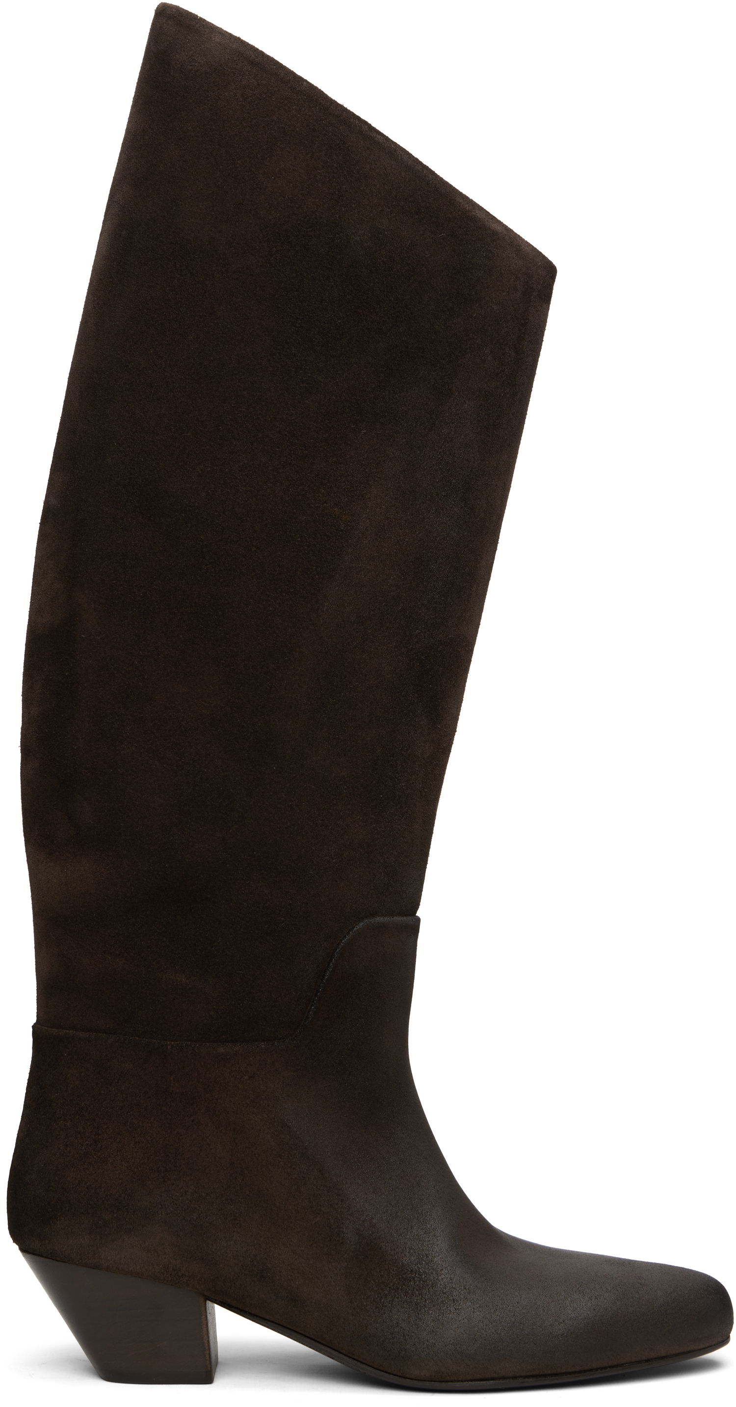 Oblačila Marsèll Marsell Goccio Reversed Leather Tall Boots Rjava | MW8341 P024, 0