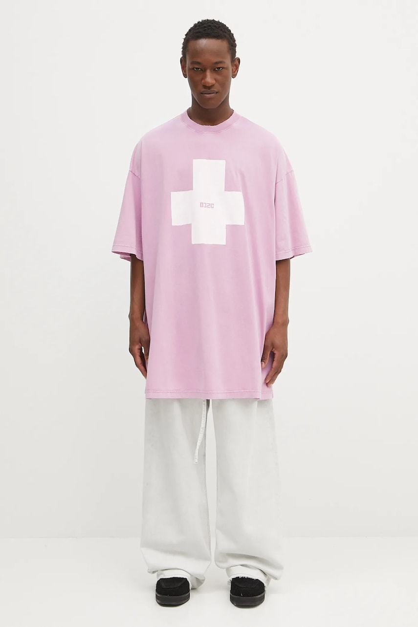 Majica 032C 032C 'Point Zero' Print T-Shirt Roza | S25.URC.0152.850, 0