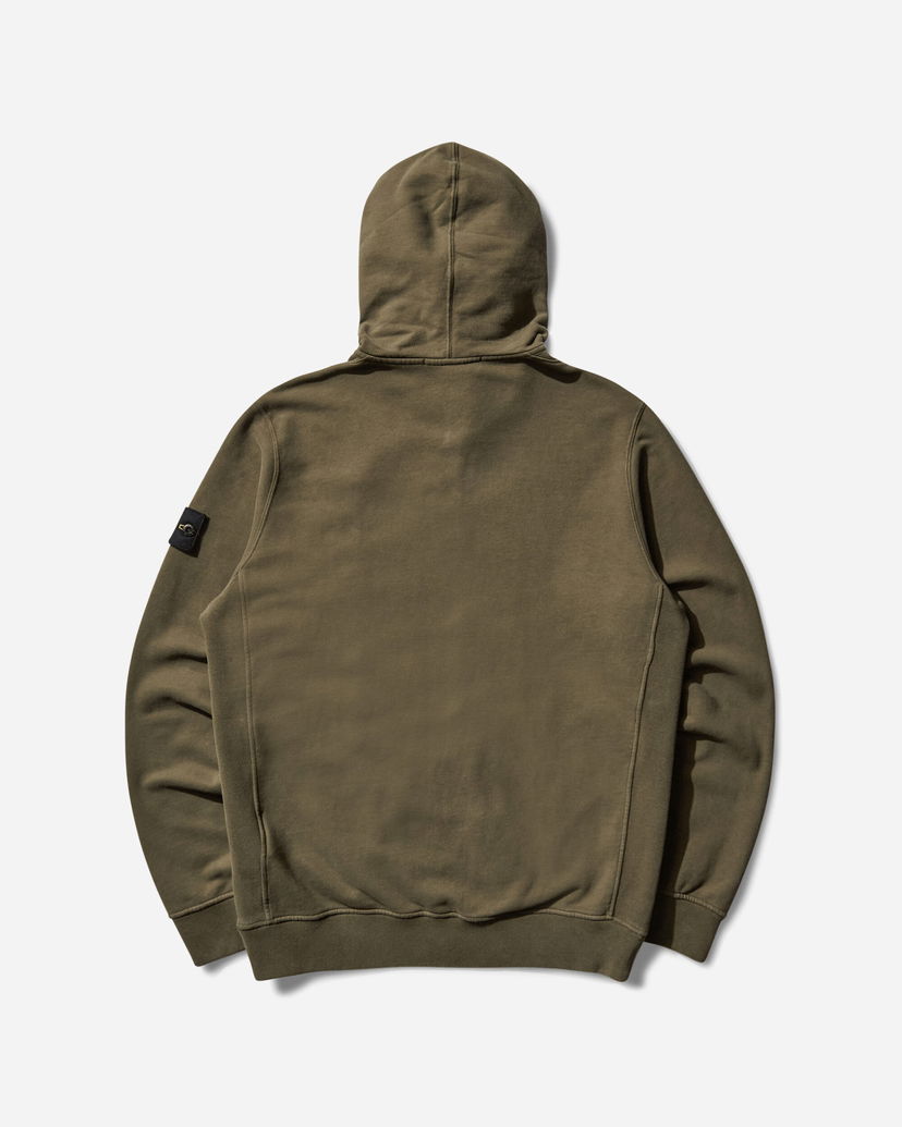 Pulover Stone Island Garment Dyed Zip Hoodie Zelena | K2S15-6100067-S0A20 V0054