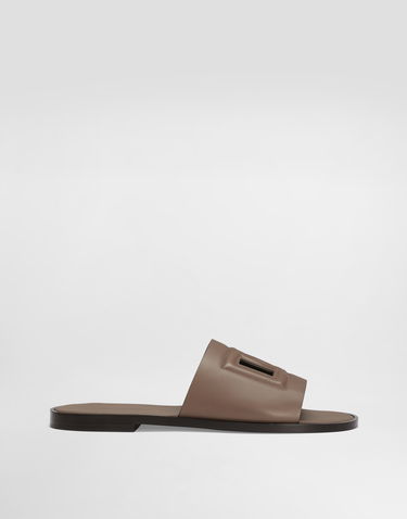 Modni dodatki Dolce & Gabbana Dolce & Gabbana Calfskin Slides Bež | A80397AO6028K327, 0