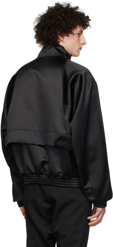 Pulover We11done We11done Half-Zip Mock Neck Polyester Anorak Črna | WD-JK1-22-075-M-BK, 2