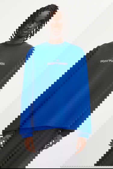 Pulover ADER ERROR Oversized POST-HUMAN Graphic Sweatshirt Modra | BO01FWSW0107BL, 0