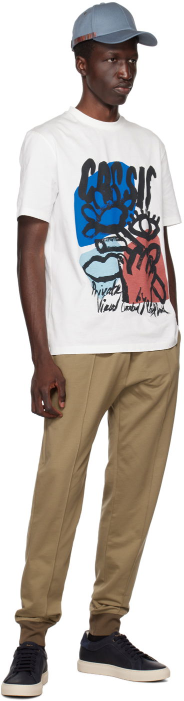 Majica Paul Smith Paul Smith 'Cassis' Print T-Shirt Bela | M1R-919T-KP3660-01, 3