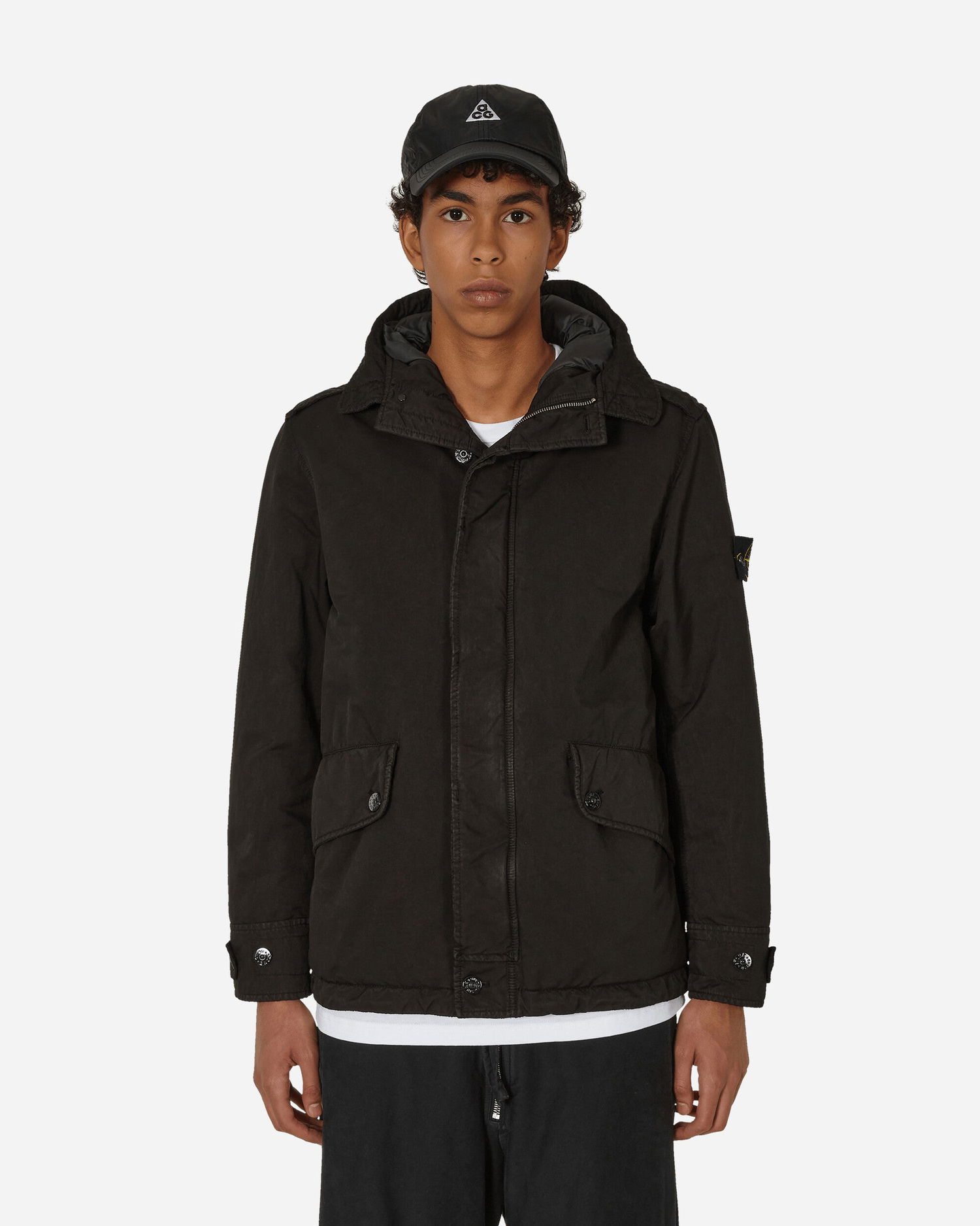 Parka Stone Island David-TC Down Črna | 791541349 V0029, 1