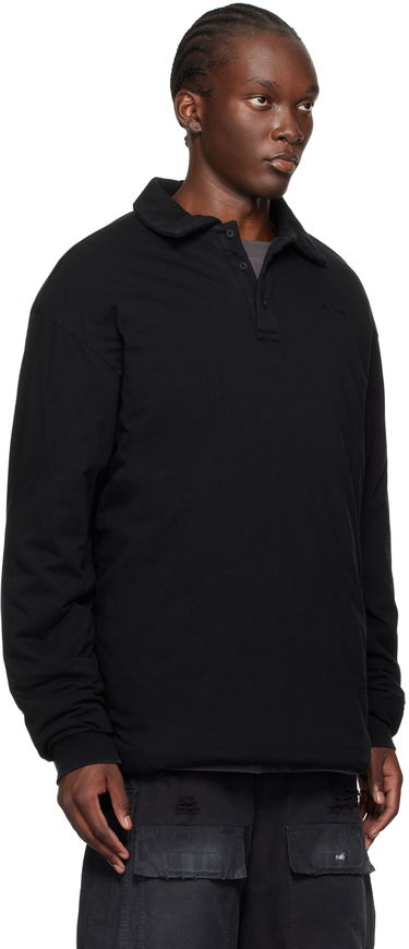 Pleteni pulover We11done Padded Long Sleeve Polo Črna | WD-TT2-24-739-U-BK, 1