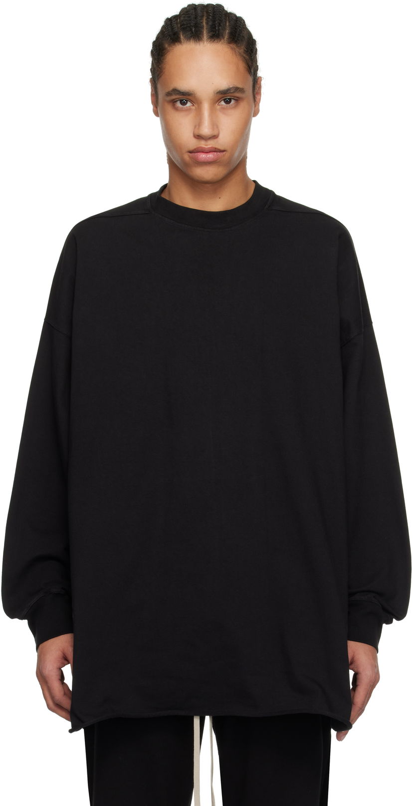 Pleteni pulover Rick Owens Rick Owens DRKSHDW Hollywood Tommy Long Sleeve T-Shirt Črna | DU01E3292 RIGP