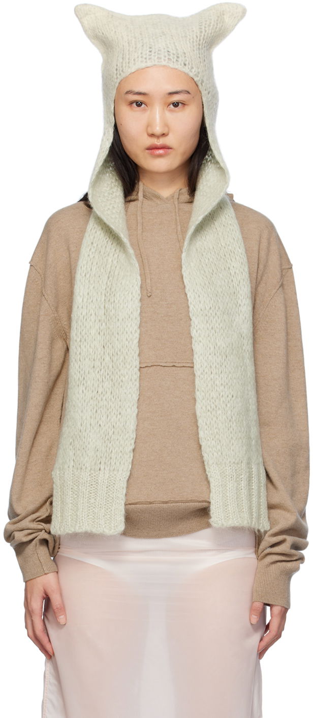 Beanie Maison Margiela Faded Mohair Scarf Beanie Zelena | S51TC0053 S18398