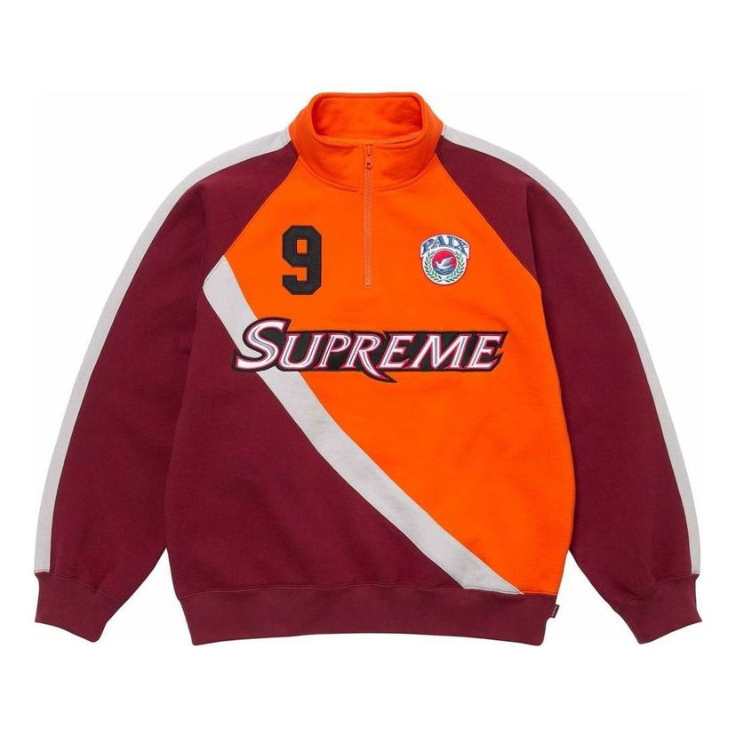 Pleteni pulover Supreme Equipe Half Zip Sweatshirt Oranžna | SUP-SS24-228
