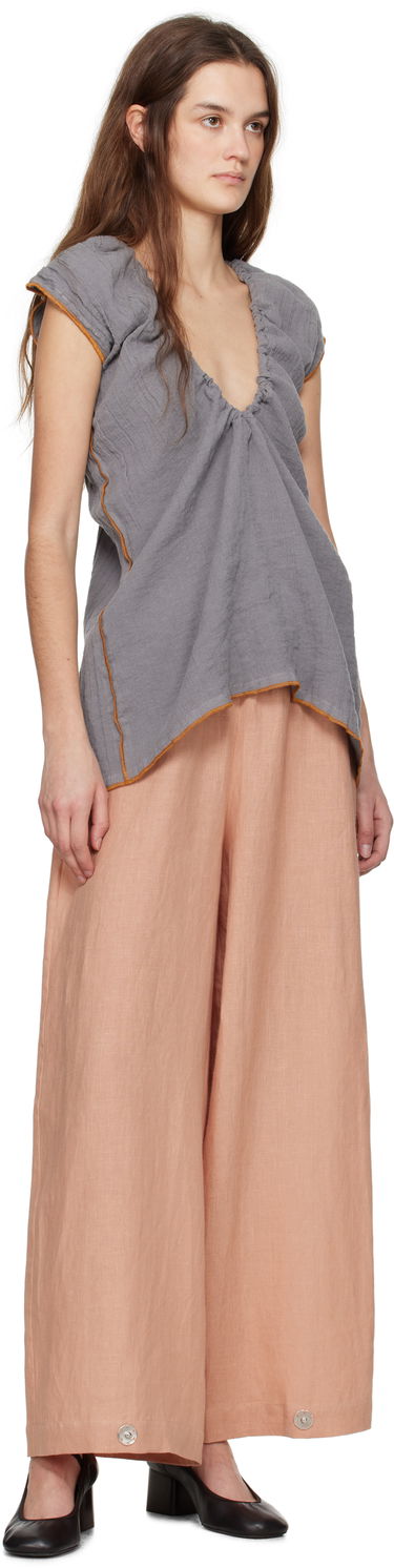 Majica brez rokavov Baserange Baserange Max Draped Blouse Siva | TOMX-LC-SP25, 3