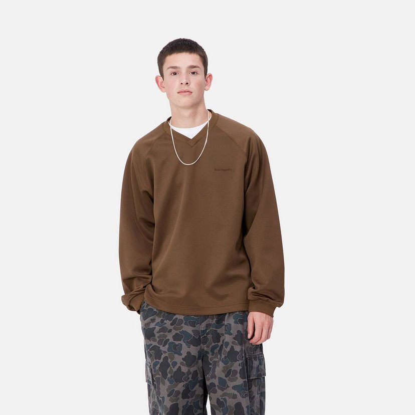 Pulover Carhartt WIP Bolan V-Neck Sweatshirt Rjava | I033925_9