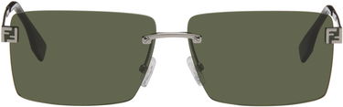 Sončna očala FENDI Rectangular Rimless Sky Eyewear with Monogram Temples Zelena | FE40165UM6014N 840126859997, 0