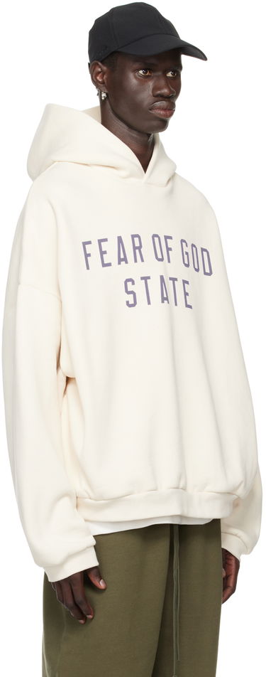 Pulover Fear of God Essentials Logo Print Hoodie Bela | 192BT246252F, 1