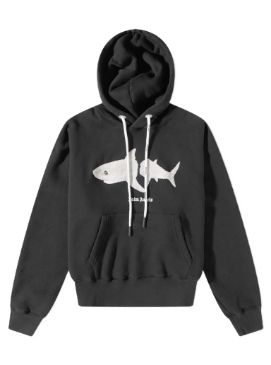 Pulover Palm Angels Shark Hoody Črna | PMBB058S23FLE0051001