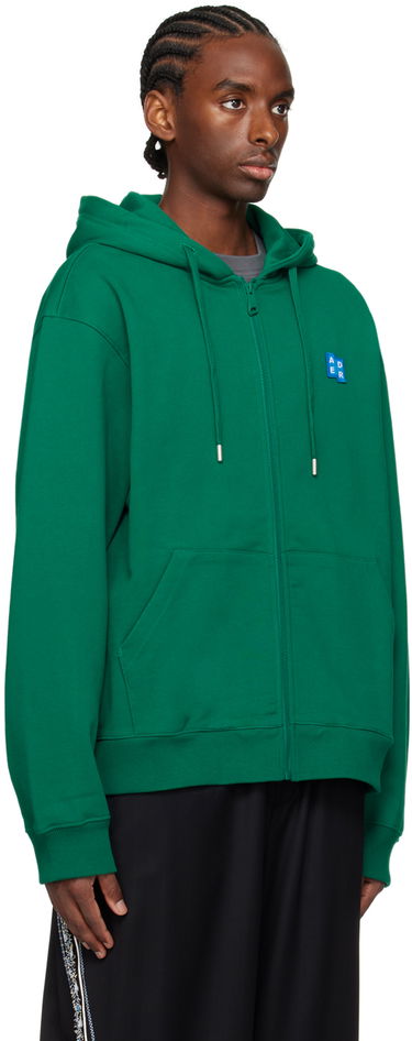 Pulover ADER ERROR Cropped TRS Tag Zip Hoodie Zelena | BMSGFYHD0401GN, 4