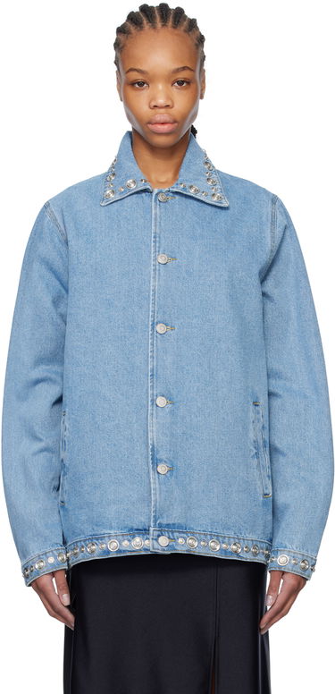 Jakna Coperni Coperni Studded Denim Jacket Modra | COPBL27STF2008, 0