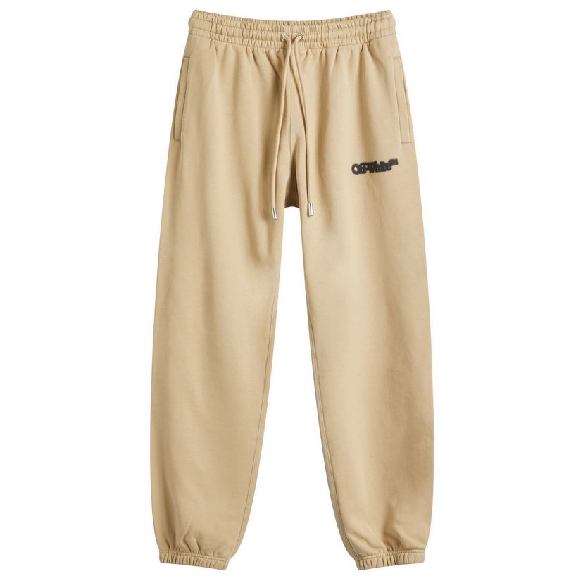 Trenirka Off-White Off-White Spray Arrow Cuffed Sweatpants, Size Large Bež | OMCH057S25FLE0016110