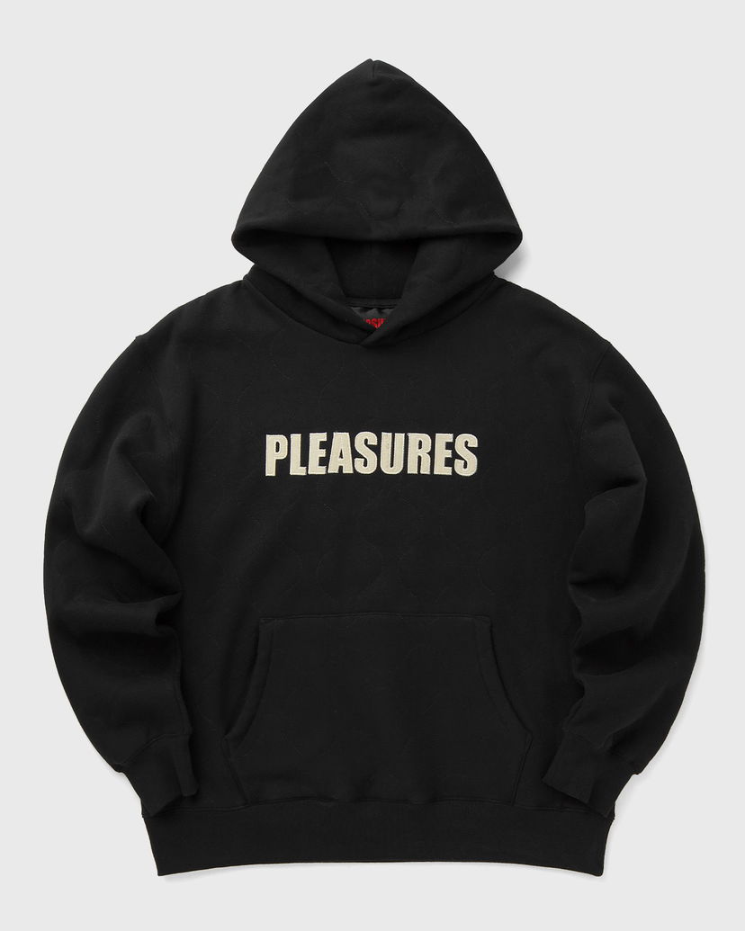 Pulover Pleasures Pleasures Wave Quilted Hoodie Črna | P24W007-BLACK