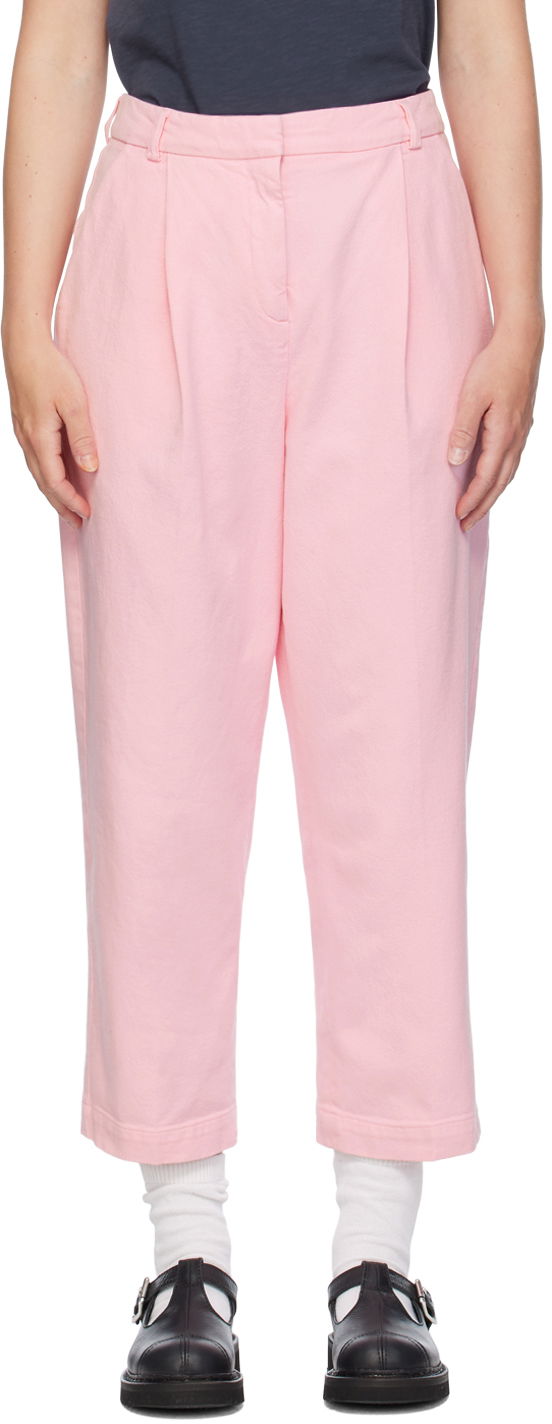Hlače YMC Market Pleated Trousers Roza | Q4WMB, 0