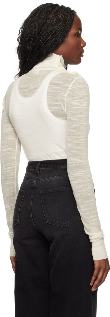 Pleteni pulover TOTEME TOTEME Slub Knit Turtleneck Top Bela | 244-WRT0366-YA0100, 2