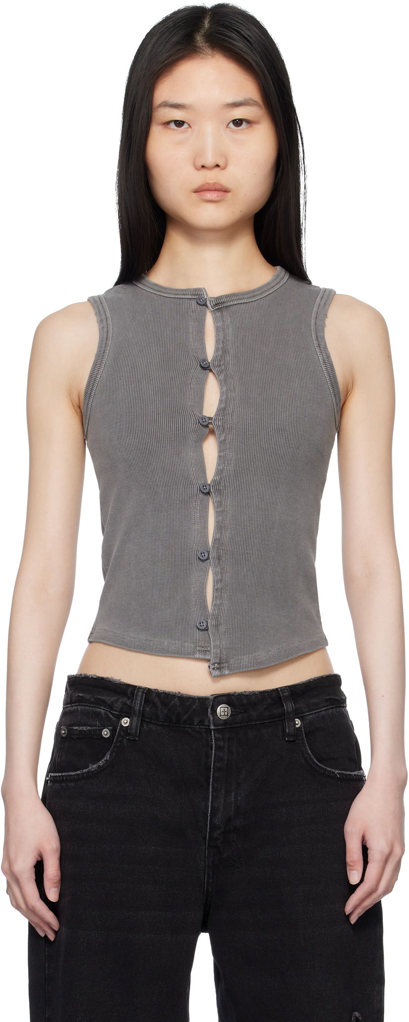 Majica brez rokavov Ksubi Ksubi Syndicate Xtra Rework Tank Top Siva | WPS25SI002
