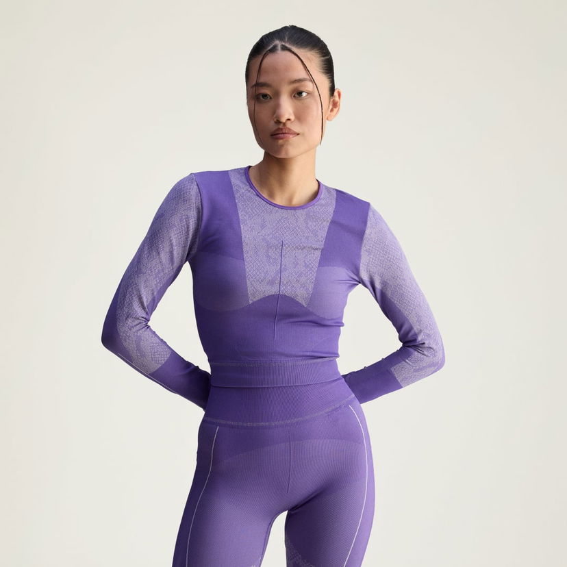 Majica adidas Performance adidas by Stella McCartney Seamless Yoga Longsleeve Lila | JN0541