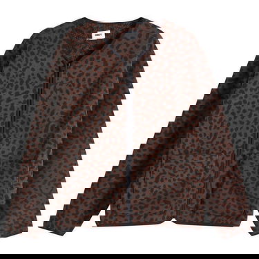 Jakna OBEY Brown Leopard Print Fleece Liner Jacket Rjava | 221800431, 1