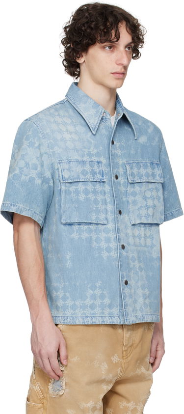 Srajce AMIRI AMIRI MA Quad Denim Shirt Modra | AMDNIR1040, 1