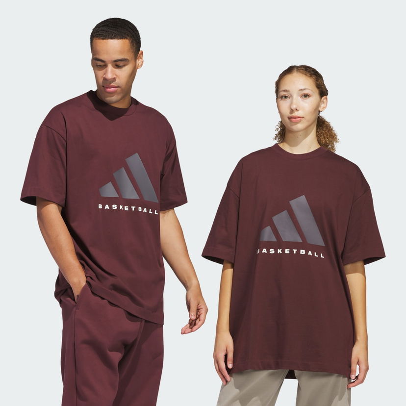 Majica adidas Performance Basketball T-Shirt Bordo | JD6128