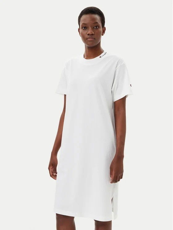Obleke Champion Champion T-Shirt Dress Bela | 117782-WW001