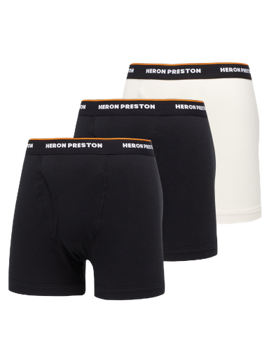 Boksarice HERON PRESTON Logo Trunk 3 Pack Črna | HMUH001C99JER0028400
