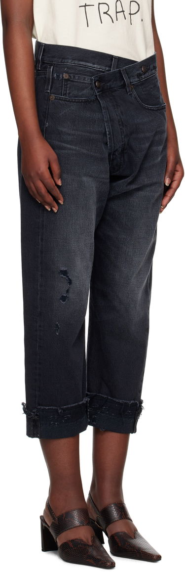 Kavbojke R13 R13 Crossover Cropped Jeans Črna | R13W2048-394, 1