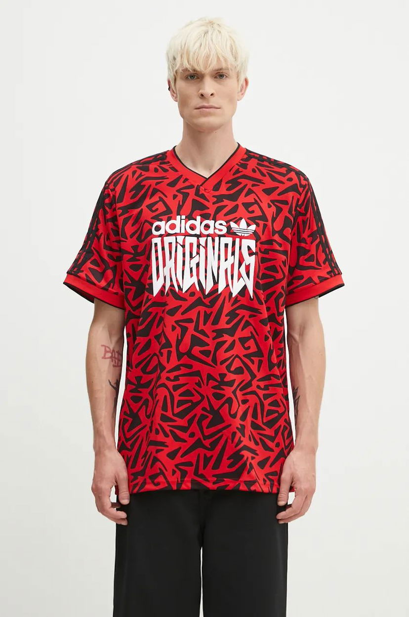 Majica adidas Originals T-Shirt Print Short Sleeve Rdeča | IZ4833