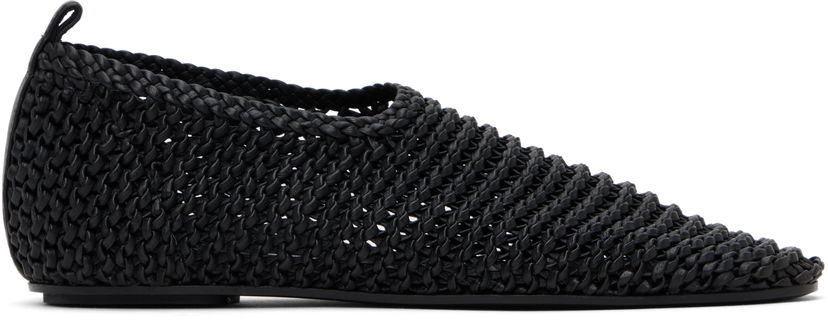 Oblačila TOTEME TOTEME Woven Leather Ballerina Flats Črna | 252-WAS2358-LE0134
