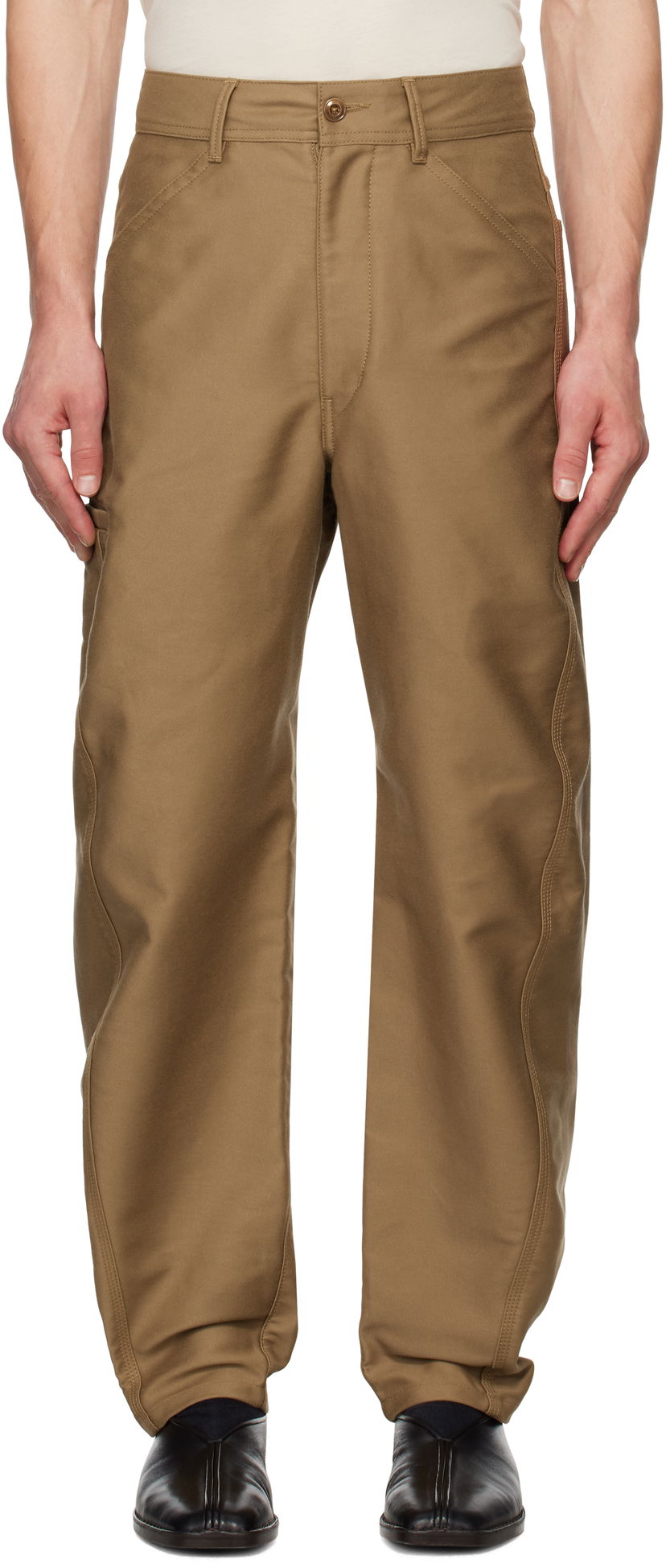 Cargo hlače LEMAIRE LEMAIRE Twisted Workwear Trousers Rjava | PA1161 LF1300